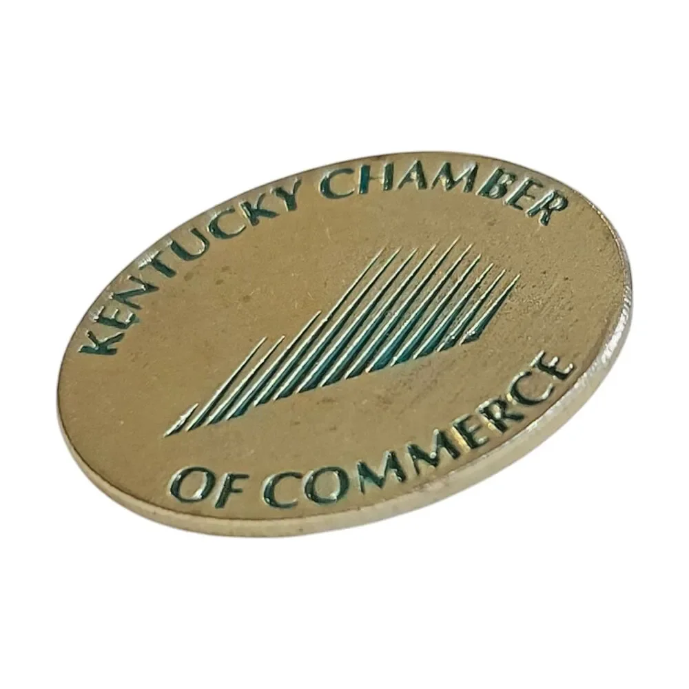 Ky Chamber of Commerce Commonwealth of Kentucky Green Gold Lapel Pin
